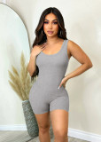 SC Casual Sleeveless Solid Color Romper MZ-2804