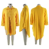 SC Long Sleeve Lapel Neck Shirt Dress SFY-2334