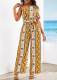 SC Single Shoulder Print Jumpsuit(With Waist Belt) SMR-11994