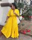 SC Solid Color 3/4 Sleeve Maxi Dress OD-8554