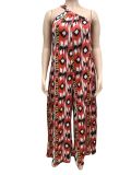 SC Tie Dye Print Single Shoulder Wide Leg Jumpsuit GDNY-2233