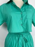 SC Short Sleeve Shirt And Shorts Two Piece Set GWDS-230522