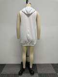 SC Plus Size Casual Print Hooded Sleeve Sweatshirts NY-10529