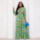 SC Fashion Print Chiffon Long Sleeve Two Piece Set SFY-2339