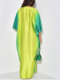 SC Gradient Print Half Sleeve Loose Maxi Dress ANDF-1540
