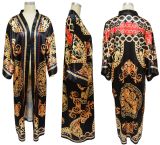 SC Fashion Print Long Sleeve Long Cardigan NNWF-N10173