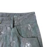 SC Fashion Camouflage Patchwork Big Pockets Denim Skirt ZSD-0610