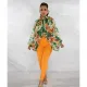 SC Tie Printed Chiffon Bat Sleeve Top ASL-6690