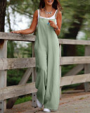 SC Solid Color Pocket Sling Jumpsuit SH-390518