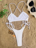 SC Solid Color Backless Bandage One Piece Swiimsuit CASF-6595