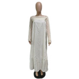SC Sweater Shawl And Sling Dress Two-piece Set QYXZ-9137