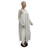 SC Sweater Shawl And Sling Dress Two-piece Set QYXZ-9137