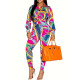 SC Fashon Print Long Sleeve Two Piece Pants Set SH-390693