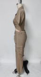 SC Solid Color Short Sleeve Shirt And Pants 2 Piece Set MIL-L507