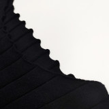 SC Long Sleeve Knit Irregular Crop Tops ASL-6689