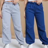 SC Casual Elastic Strap Loose Jeans CH-23082