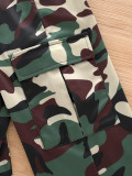 SC Kids Girls Sleeveless Vest And Camouflage Print 2 Piece Set GYMF-118