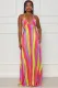 SC Sexy Print Tie Up Maxi Dress XHXF-366