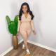 SC Solid Color Zipper Long Sleeve Jumpsuit DDF-88219