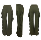 SC Plus Size Fashion Solid Color Loose Pants OM-1683