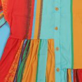 SC Plus Size Contrast Color Patchwork Shirt Dress NY-10552