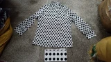 SC Polka Dot Print Long Sleeve Shirt Dress SMR-11929