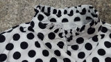 SC Polka Dot Print Long Sleeve Shirt Dress SMR-11929