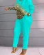 SC Plus Size Casual Print Long Sleeve Pants Two Piece Set GSRX-9076