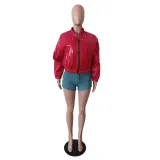 SC Solid Color Long Sleeve Slim Down Jackets MEM-88513
