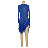 SC Hot Drilling Sexy Mesh Hollow Out Bodycon Dress AIL-230