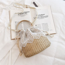 SC Rattan Tote Lace Lace Crossbody Bucket Bag HCFB-97775