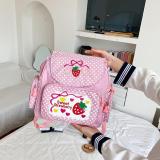 SC Embroidered Fruit Strawberry Lace Student Both Shoulder Bag HCFB-328599