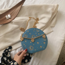 SC Chain Embroidery Shoulder Crossbody Bag HCFB-30707