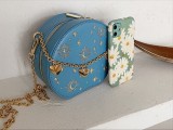 SC Chain Embroidery Shoulder Crossbody Bag HCFB-30707