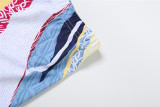 SC Fashion Print Long Sleeve Shorts Two Piece Set XEF-34425
