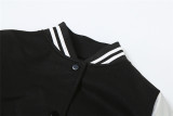 SC Fashion Letter Embroidery Splicing Slim Baseball Jacket XEF-33900