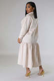SC Fashion Solid Loose Irregular Shirt Dress WSM-5346