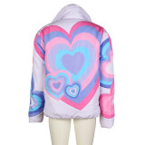 SC Casual Fluffy Heart Cotton Jacket ZSD-0622