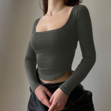 SC Knit Long Sleeve Casual Bottom Shirt FL-22150