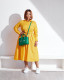 SC Solid Color Long Sleeve Tie Up Shirt Dress GYLY-10211