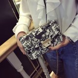 SC Printed Chain Lock Clasp Crossbody Small Square Bag HCFB-239778