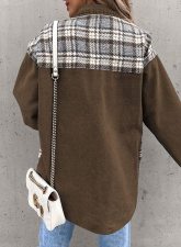 SC Denim Long Sleeve Plaid Shirt Jacket GOFY-W220239