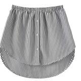 SC Plus Size Layered Underlay Bottom Half Plaid Skirt GOFY-15888