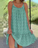 SC Plus Size Casual Sling Big Swing Print Dress GOFY-ZC512