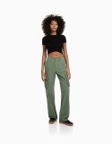 SC Plus Size Soldi Color Slim Straight Pants GOFY-714471890972