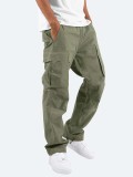 SC Men Plus Size Solid Color Drawstring Pocket Pant GOFY-008