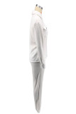 SC Solid Color Single Breasted Shirt Pants Two Piece Set IV-8433