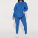 SC Casual Solid Color Long Sleeve Sport Two Piece Pants Set SH-390814