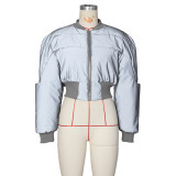 SC Long Sleeve Zipper Warm Casual Padded Cotton Jacket ZSD-0603