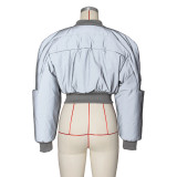 SC Long Sleeve Zipper Warm Casual Padded Cotton Jacket ZSD-0603